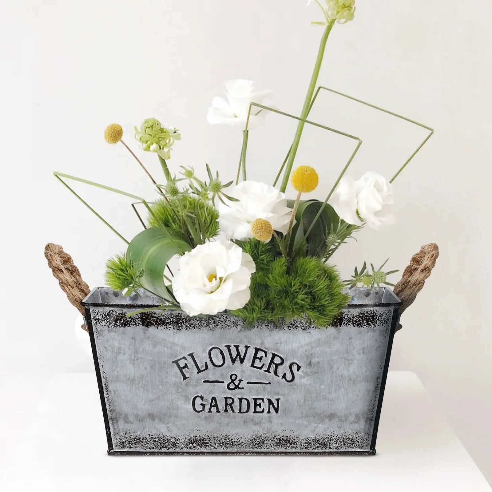 Galvanized Metal Flower Pot Planters Training Pots Vintage Iron Flower Planter Rustic Farmhouse Decor Artistic Plants Handles
Galvanized Metal Flower Pot Planters Training Pots Vintage Iron Flower Planter Rustic Farmhouse Decor Artistic Plants Handles