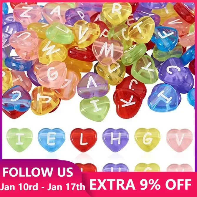50pcs/Lot Mixed 7mm Heart Shape Letter Acrylic Beads Loose Alphabet Beads For Jewelry Making Diy Bracelets Keychain Accessories
50pcs/Lot Mixed 7mm Heart Shape Letter Acrylic Beads Loose Alphabet Beads For Jewelry Making Diy Bracelets Keychain Accessories