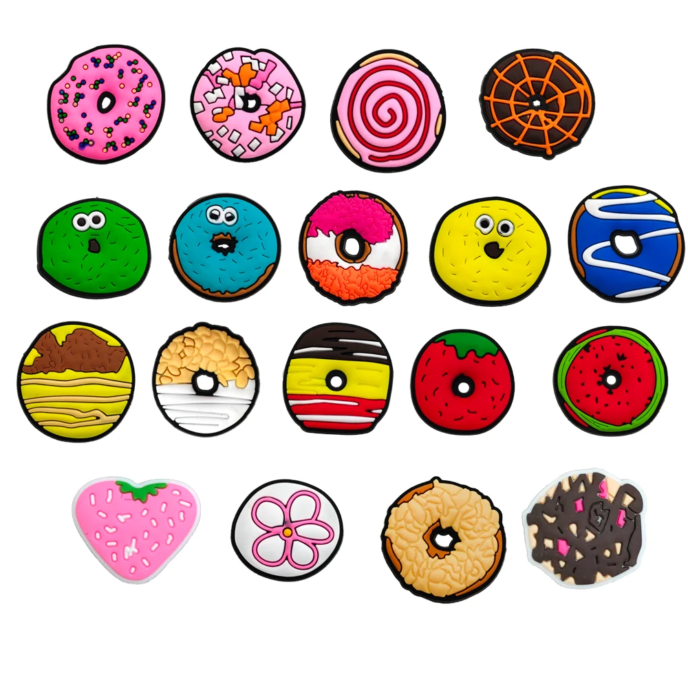 Cute1-20Pcs Cartoon Food Doughnut DIY Shoe Charms Garden Accessories Buckle Fit Clogs Sandals Pins Decorate Kids Gift
Cute1-20Pcs Cartoon Food Doughnut DIY Shoe Charms Garden Accessories Buckle Fit Clogs Sandals Pins Decorate Kids Gift