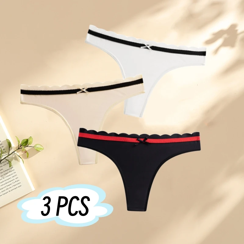 New Summer Combination Breathable Non-marking Ice Silk Underwear Bow Cotton Stall Comfortable Sexy Women 3 Piece Gongs
New Summer Combination Breathable Non-marking Ice Silk Underwear Bow Cotton Stall Comfortable Sexy Women 3 Piece Gongs