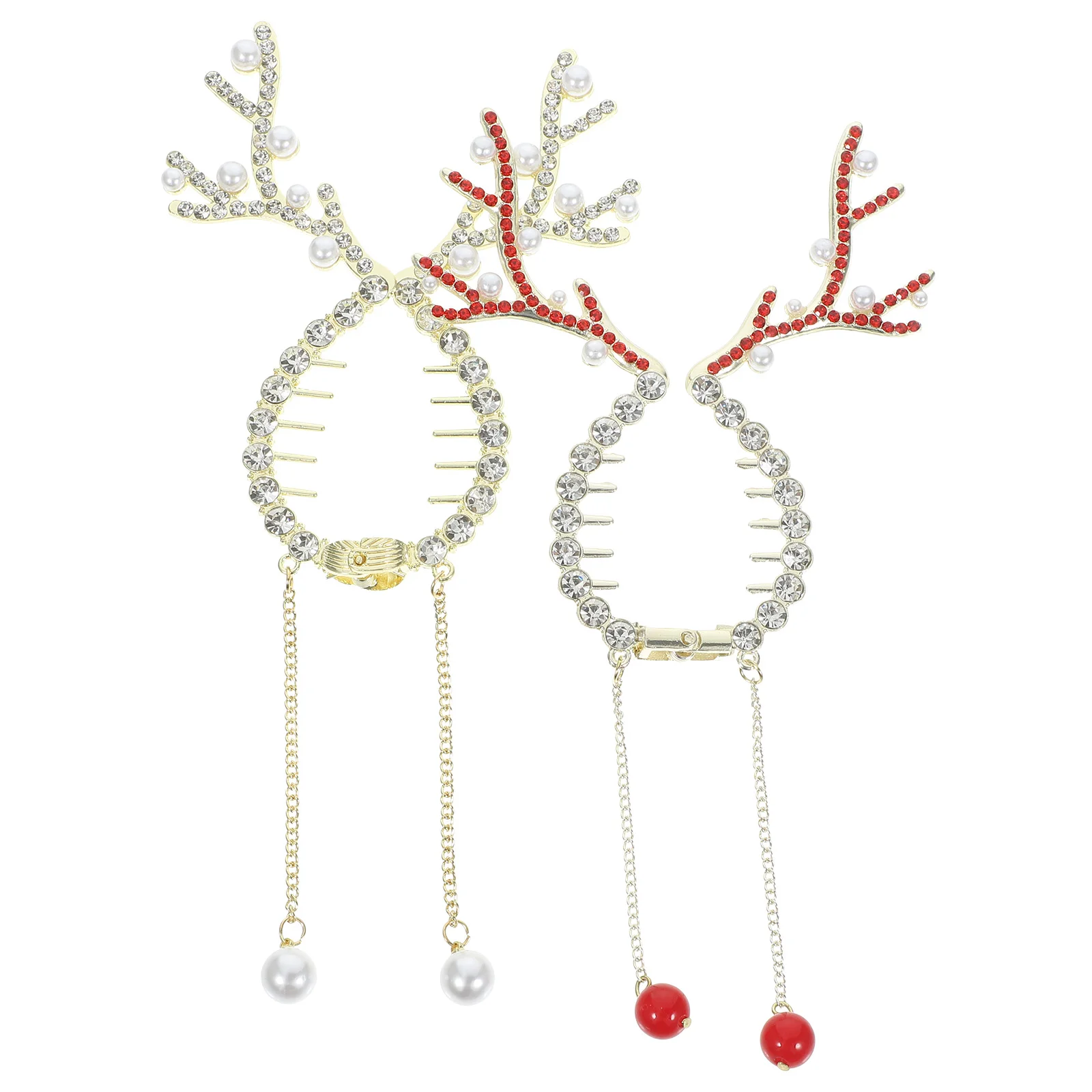 Reindeer Antler Ponytail Clip Tassel Pearls Banana Clip 2Pcs Christmas Ponytail Bun Holders Reindeer Hair Clips Metal Hair
Reindeer Antler Ponytail Clip Tassel Pearls Banana Clip 2Pcs Christmas Ponytail Bun Holders Reindeer Hair Clips Metal Hair