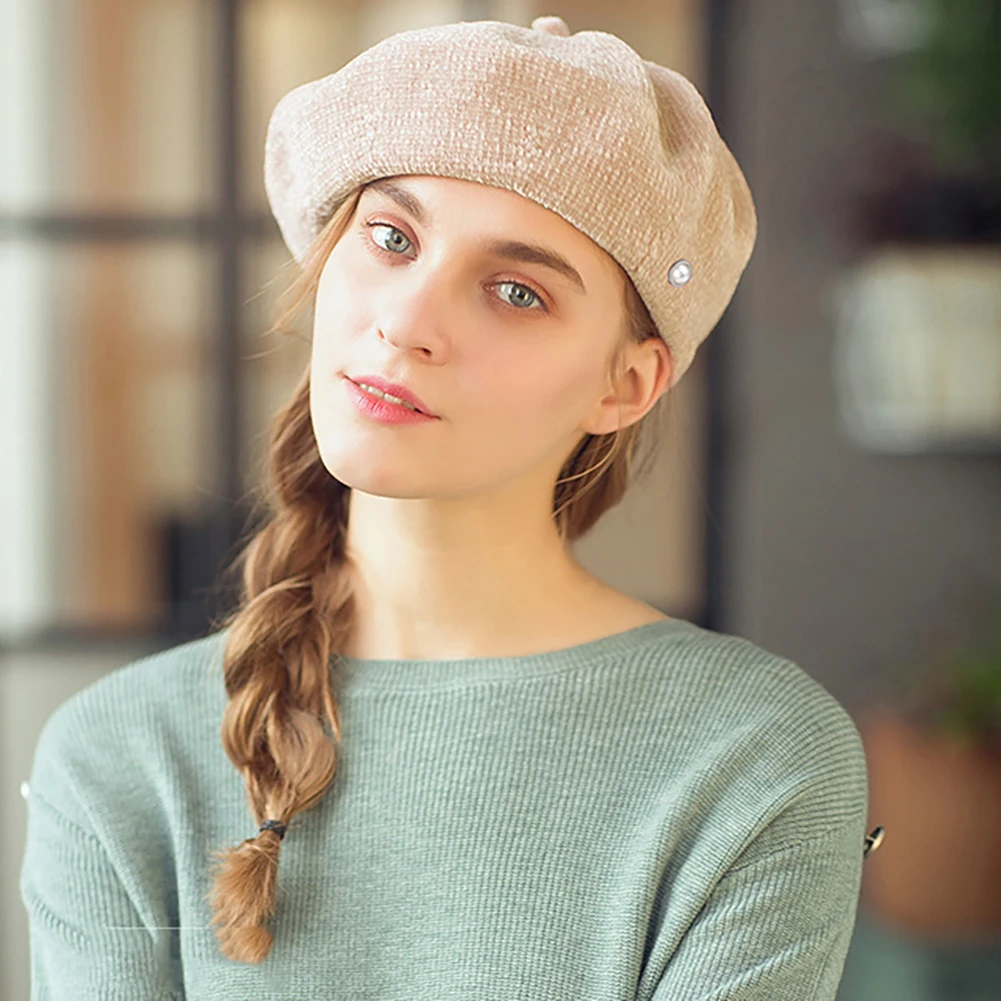 Women Knitted Beret Hat, Solid Color French Sweet And Lovely Beret Beanie, Lightweight Elegant Soft Winter Cap
Women Knitted Beret Hat, Solid Color French Sweet And Lovely Beret Beanie, Lightweight Elegant Soft Winter Cap