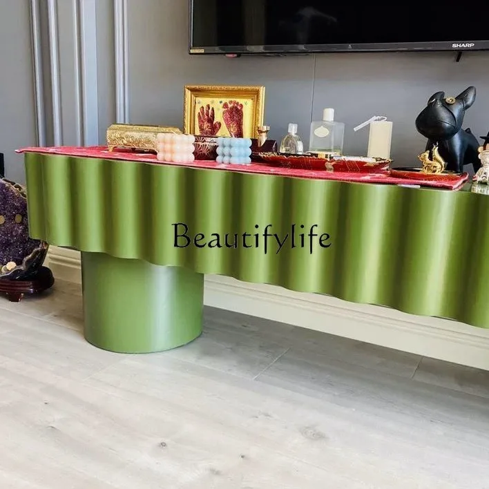 Nordic TV Cabinet Simple Modern Italian Living Room TV Cabinet Arc Small Apartment TV Cabinet
Nordic TV Cabinet Simple Modern Italian Living Room TV Cabinet Arc Small Apartment TV Cabinet