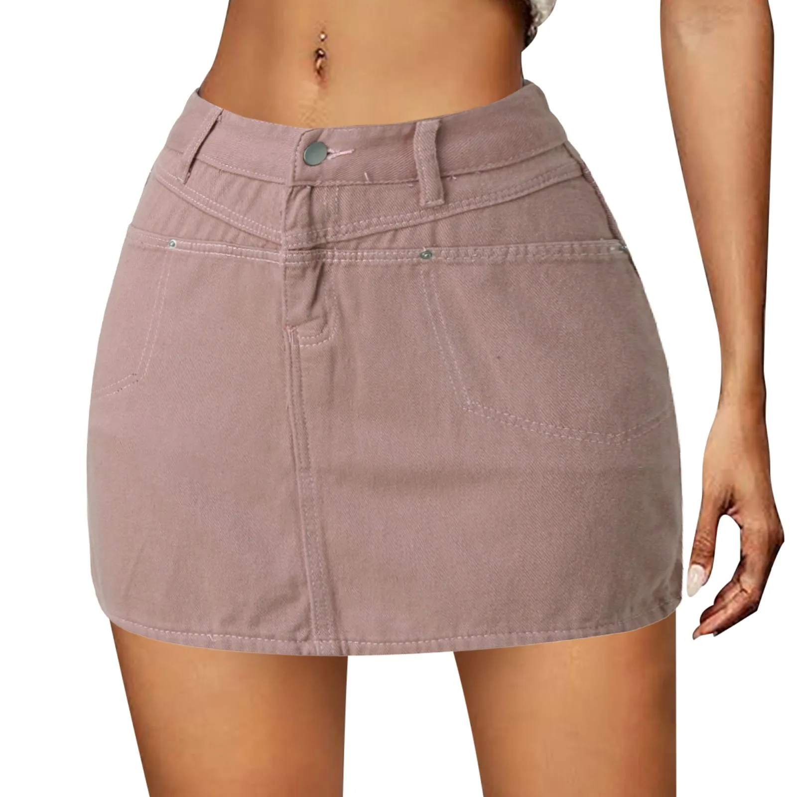 Pink Jeans Women Summer High-waist Slimming A- line Short Skirt Suitable Small Size Ladies юбка женская
Pink Jeans Women Summer High-waist Slimming A- line Short Skirt Suitable Small Size Ladies юбка женская