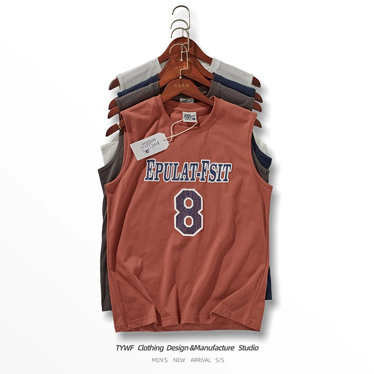Summer New American Retro Sleeveless O-neck Letter Printed T-shirt Men's Fashion 100% Cotton Washed Old Casual Sports Vest Tops
Summer New American Retro Sleeveless O-neck Letter Printed T-shirt Men's Fashion 100% Cotton Washed Old Casual Sports Vest Tops