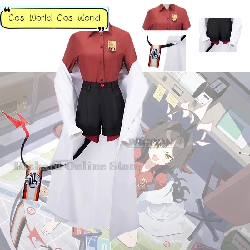 Kinugawa Kasumi Game Blue Archive red tops black Shorts white coat Clothes Cosplay Costume Anime Women Men Clothing Full Outfit
Kinugawa Kasumi Game Blue Archive red tops black Shorts white coat Clothes Cosplay Costume Anime Women Men Clothing Full Outfit