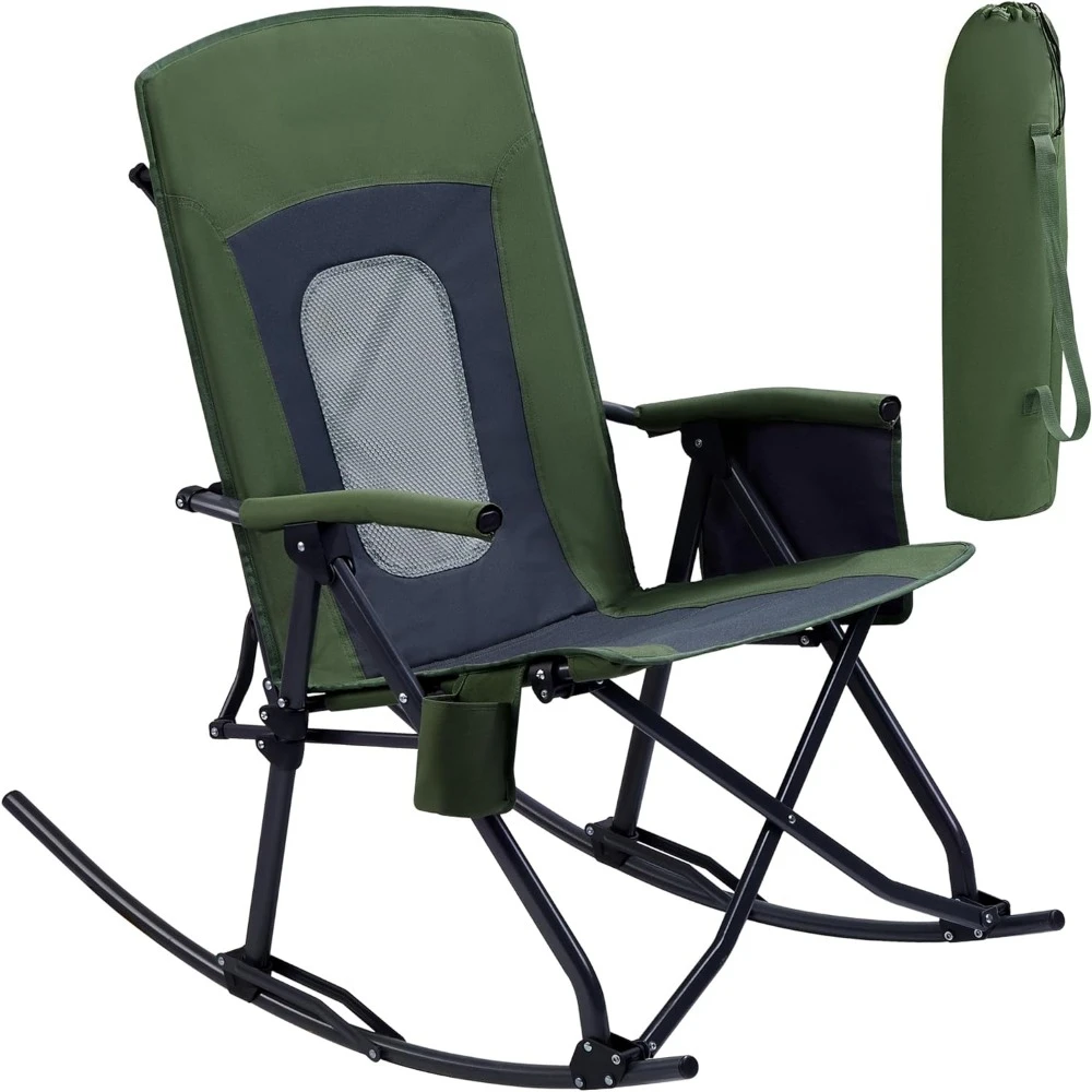 Oversized Folding Rocking Camping Chair Portable Outdoor Rocker with High Back Hard Armrests Carry Bag,Supports 400 lbs
Oversized Folding Rocking Camping Chair Portable Outdoor Rocker with High Back Hard Armrests Carry Bag,Supports 400 lbs