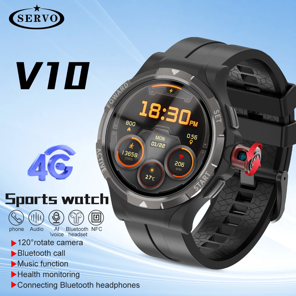 Original NEW V10 Smart Watch Men Upgrade Chip SIM Card CALL WIFI Android10.1 GPS Telescopic 120° Rotary Camera 2G+16G Smartwatch 
Original NEW V10 Smart Watch Men Upgrade Chip SIM Card CALL WIFI Android10.1 GPS Telescopic 120° Rotary Camera 2G+16G Smartwatch