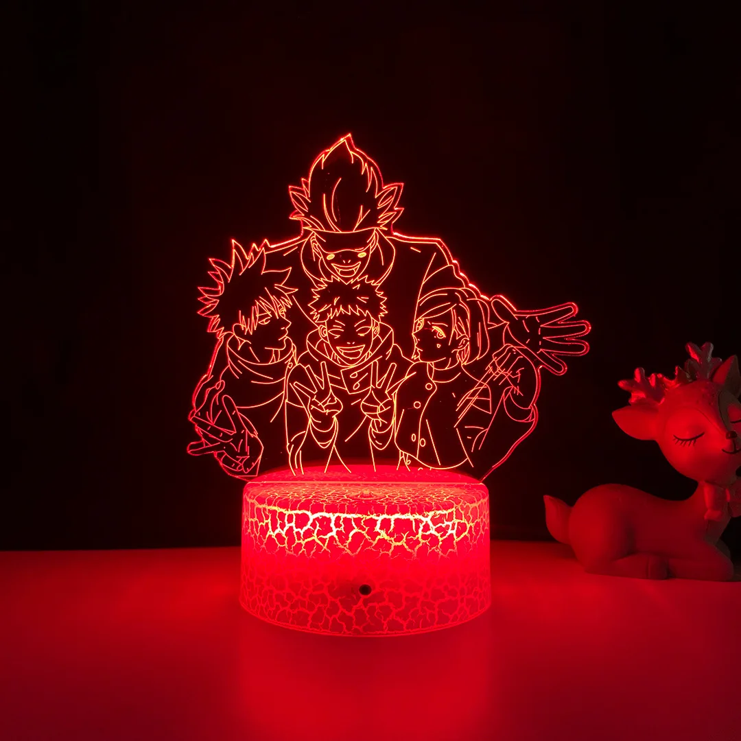 Аниме ююютсу Kaisen фигурка Inumaki Toge 3D светодиодный RGB ночник украшение для спальни на день рождения манга подарки для друзей
Аниме ююютсу Kaisen фигурка Inumaki Toge 3D светодиодный RGB ночник украшение для спальни на день рождения манга подарки для друзей