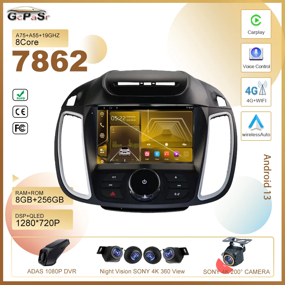 Car Radio Android 13 Carplay For Ford Kuga 2 Escape 3 2012-2019 Navigation GPS Android Auto Multimedia Player 5G Wifi No 2 din
Car Radio Android 13 Carplay For Ford Kuga 2 Escape 3 2012-2019 Navigation GPS Android Auto Multimedia Player 5G Wifi No 2 din