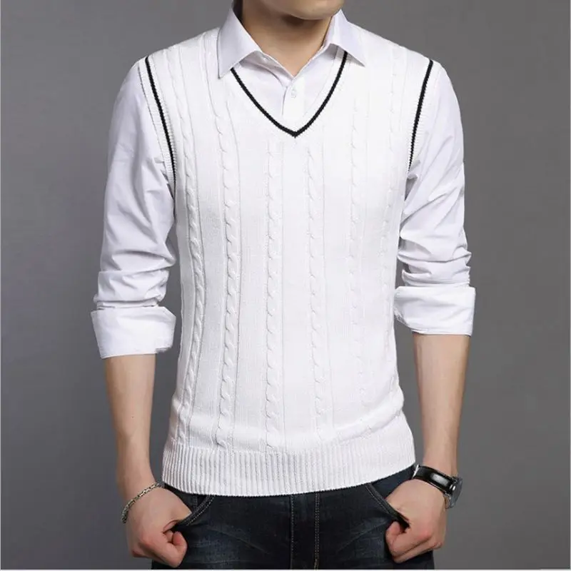 2023 New Autumn Pattern Men's Sweater Vest Retro V-neck Sleeveless Knit Vest Woolen Korean Clothes Student Sweaters G67
2023 New Autumn Pattern Men's Sweater Vest Retro V-neck Sleeveless Knit Vest Woolen Korean Clothes Student Sweaters G67