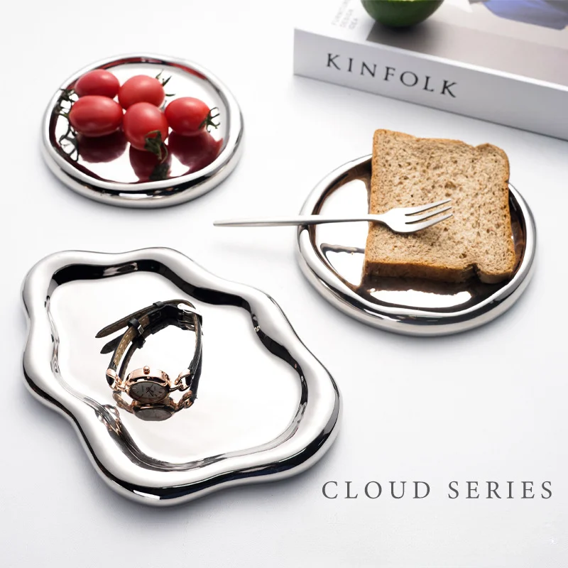 Ins Electroplating Silver Plate Light Luxury Ceramic Photo Props Jewelry Storage Plate Necklace Earring Shoot Decoration Display
Ins Electroplating Silver Plate Light Luxury Ceramic Photo Props Jewelry Storage Plate Necklace Earring Shoot Decoration Display