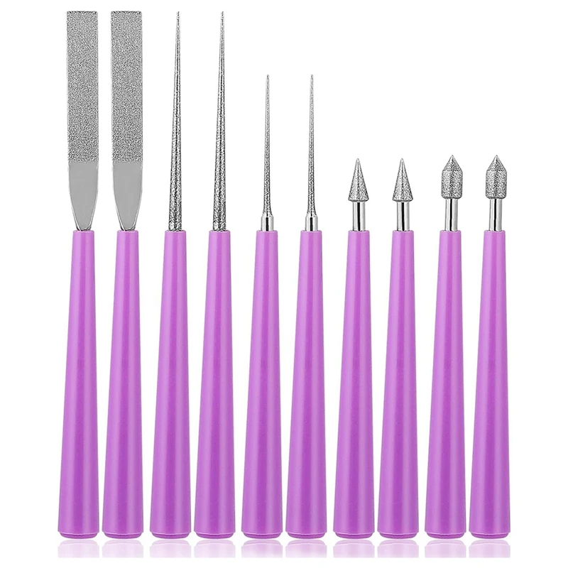 10 Pieces Bead Reamer Tools Set For Jewelry Making Pointed Bead Reamer Beading Tools Bead Hole Enlarger Tool Kit For DIY
10 Pieces Bead Reamer Tools Set For Jewelry Making Pointed Bead Reamer Beading Tools Bead Hole Enlarger Tool Kit For DIY