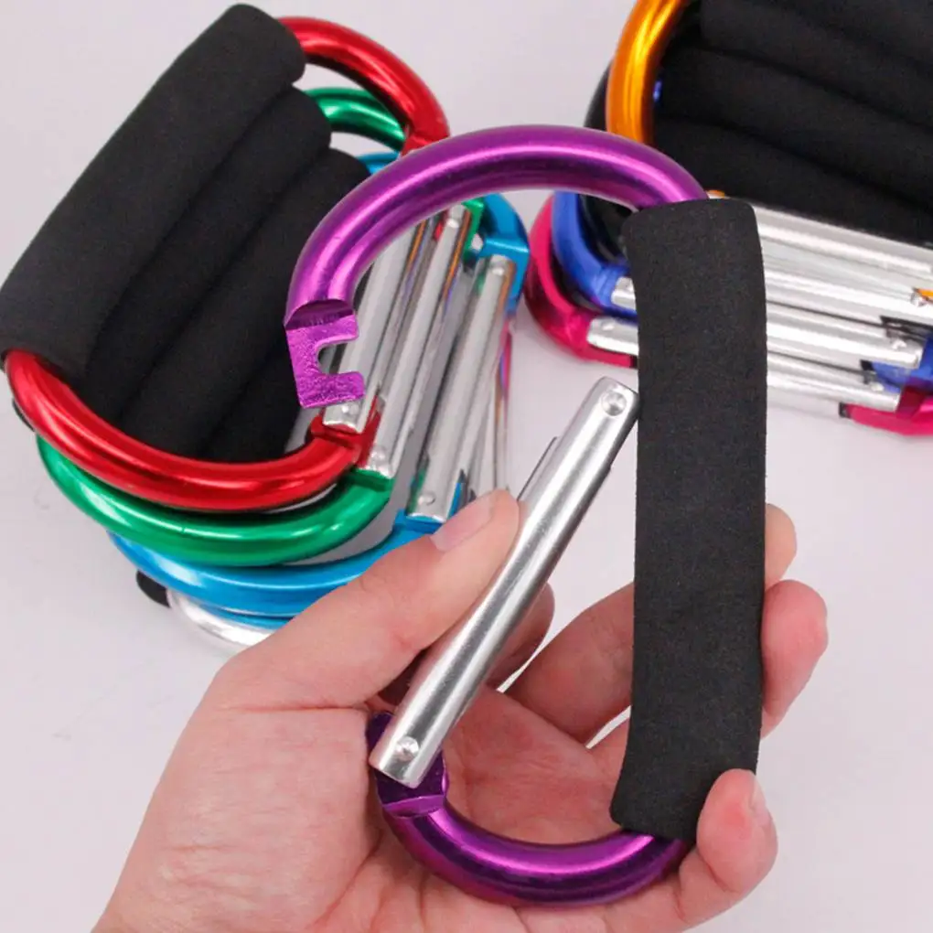 Ultra Big Size Carabiner Large D Button Sponge Handle Buckle D-Ring Shape Aluminum Alloy Sponge Shopping Hook Random Color
Ultra Big Size Carabiner Large D Button Sponge Handle Buckle D-Ring Shape Aluminum Alloy Sponge Shopping Hook Random Color