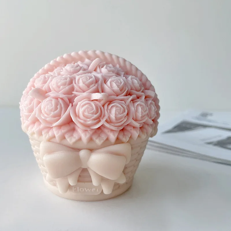 Bow flower basket candle rose scented gypsum resin making tool cake ice cream silicone mold Valentine's Day gift home decoration
Bow flower basket candle rose scented gypsum resin making tool cake ice cream silicone mold Valentine's Day gift home decoration