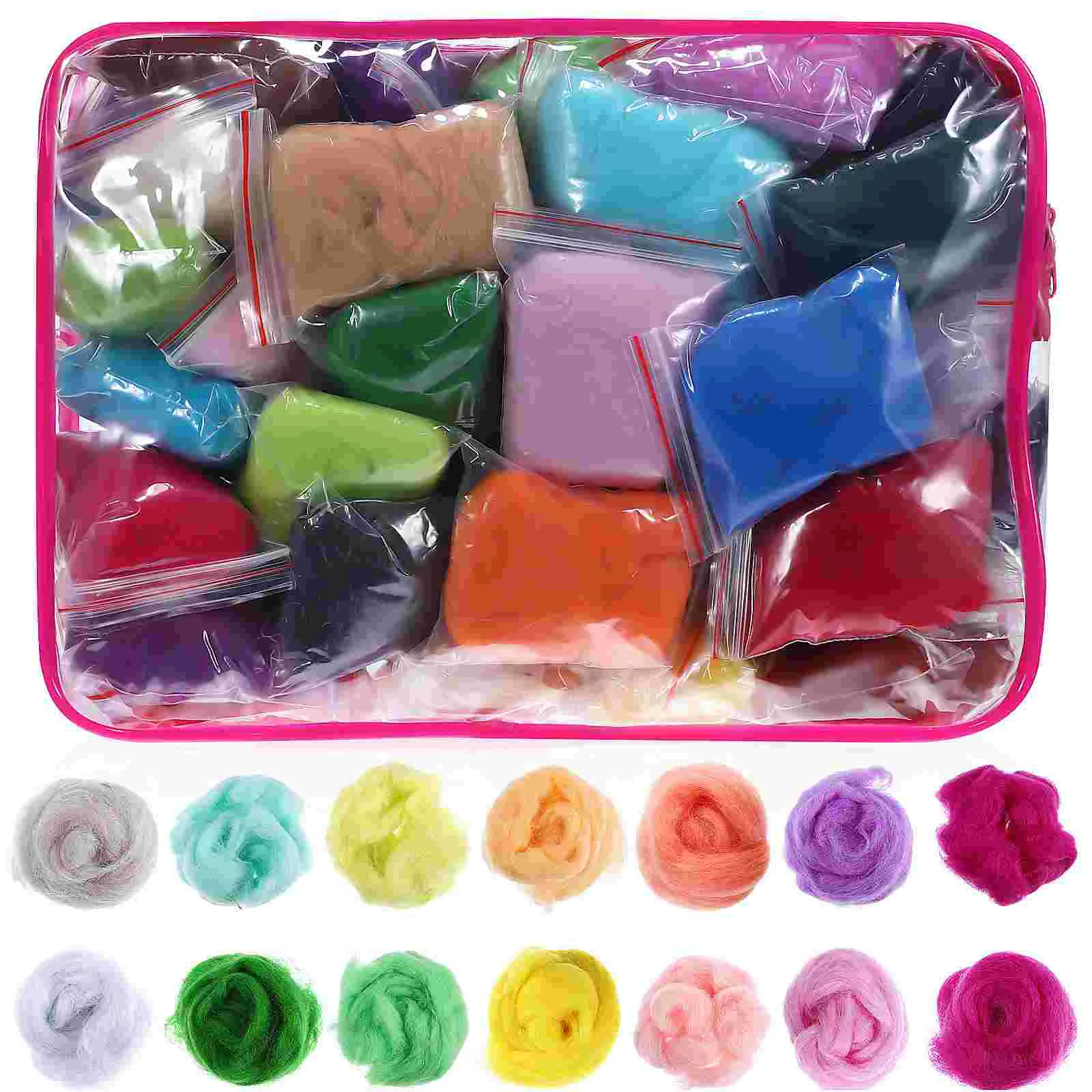 Needle Felting Wool Multi Colors Fiber Wool Yarn DIY Needle Felting Wool Strip DIY Needle Felt Wet Felt Music Bag
Needle Felting Wool Multi Colors Fiber Wool Yarn DIY Needle Felting Wool Strip DIY Needle Felt Wet Felt Music Bag