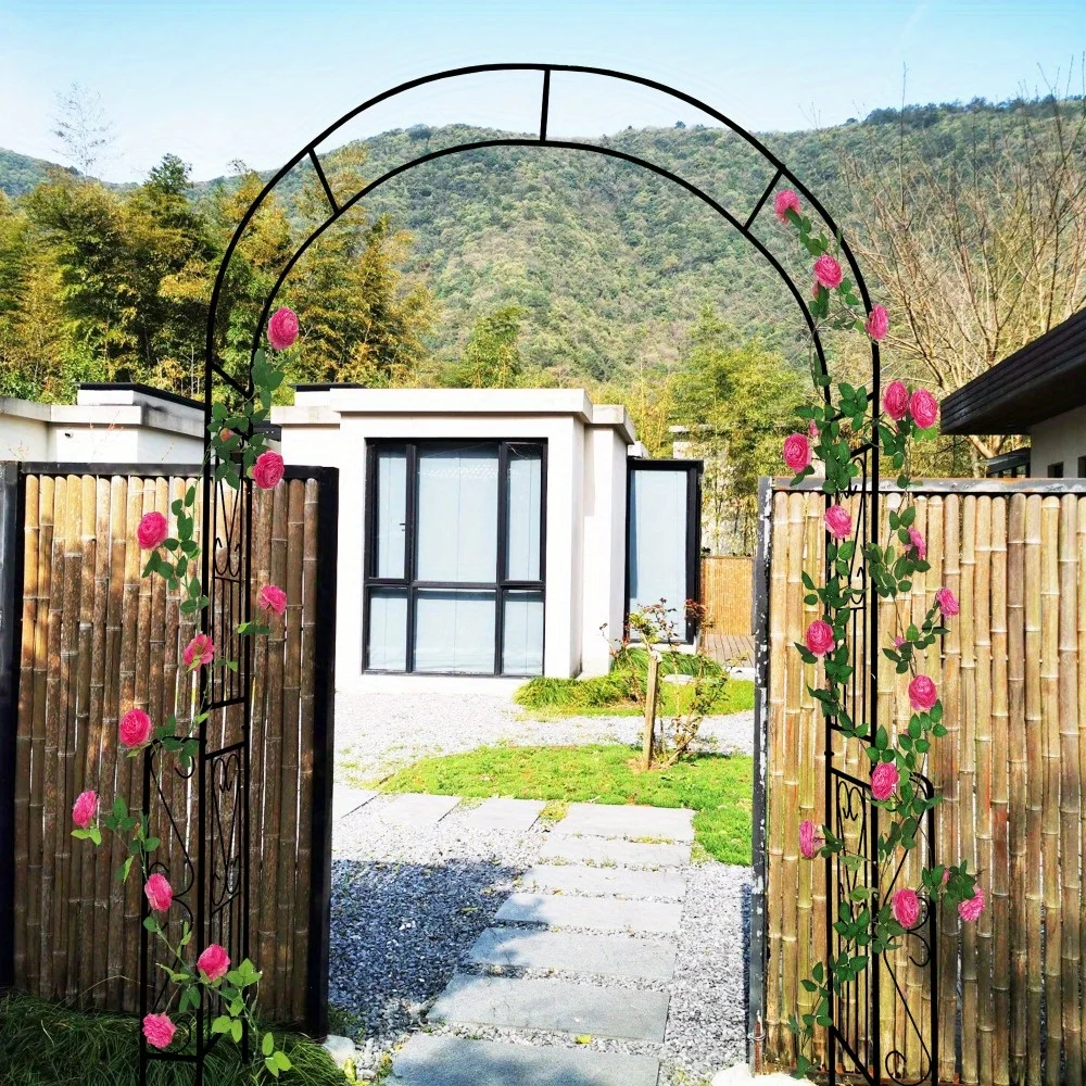 Metal Garden Arch W55'' x H94.5'' Garden Arbor Trellis Climbing Plants Support Rose Arch Outdoor Arch Black Tube bender Box cutt
Metal Garden Arch W55'' x H94.5'' Garden Arbor Trellis Climbing Plants Support Rose Arch Outdoor Arch Black Tube bender Box cutt