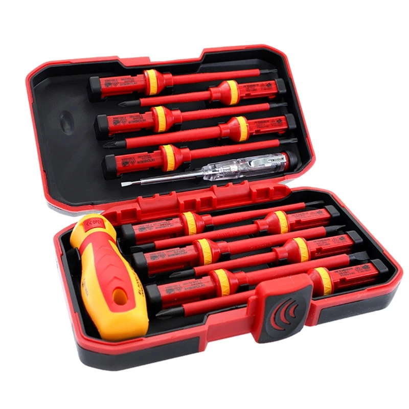 X37E Insulated Screwdriver Set Screw Driver Bit Magnetic Slotted Screw Holder Strong Magnetic Adsorption Hand Tools
X37E Insulated Screwdriver Set Screw Driver Bit Magnetic Slotted Screw Holder Strong Magnetic Adsorption Hand Tools