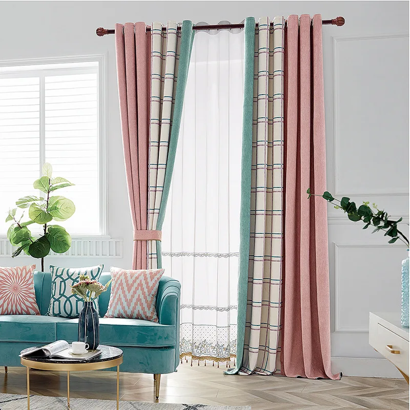 LL1018Modern blackout bedroom home seamless splicing finished mink velvet curtains
LL1018Modern blackout bedroom home seamless splicing finished mink velvet curtains