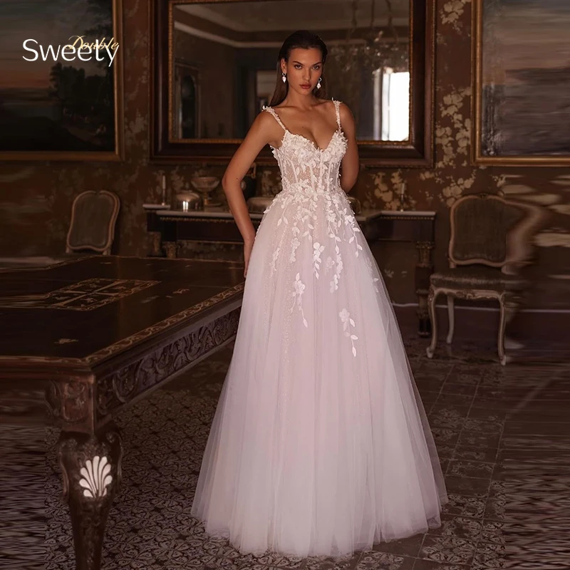 Simplicity Wedding Dress Organza With Embroidery Lace A-Line Floor Length Bride Dress V-Neck Spahrtti Strap Sleeveless Ball Gown
Simplicity Wedding Dress Organza With Embroidery Lace A-Line Floor Length Bride Dress V-Neck Spahrtti Strap Sleeveless Ball Gown