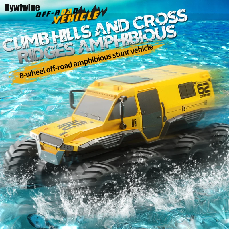 HY137 RC Car 8-Wheel 2.4G Amphibious Off-Road Climbing Stunt Vehicle Waterproof All Terrain Controlled Children Toy For Kid
HY137 RC Car 8-Wheel 2.4G Amphibious Off-Road Climbing Stunt Vehicle Waterproof All Terrain Controlled Children Toy For Kid