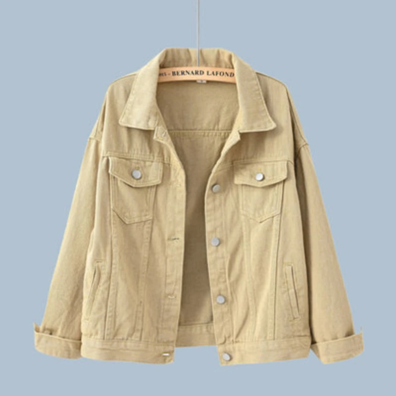 Women Jackets 2024 New Spring Outwear Denim Coat Solid Turn Down Collar Cotton Jacket For Female Plus Size S-3XL
Women Jackets 2024 New Spring Outwear Denim Coat Solid Turn Down Collar Cotton Jacket For Female Plus Size S-3XL