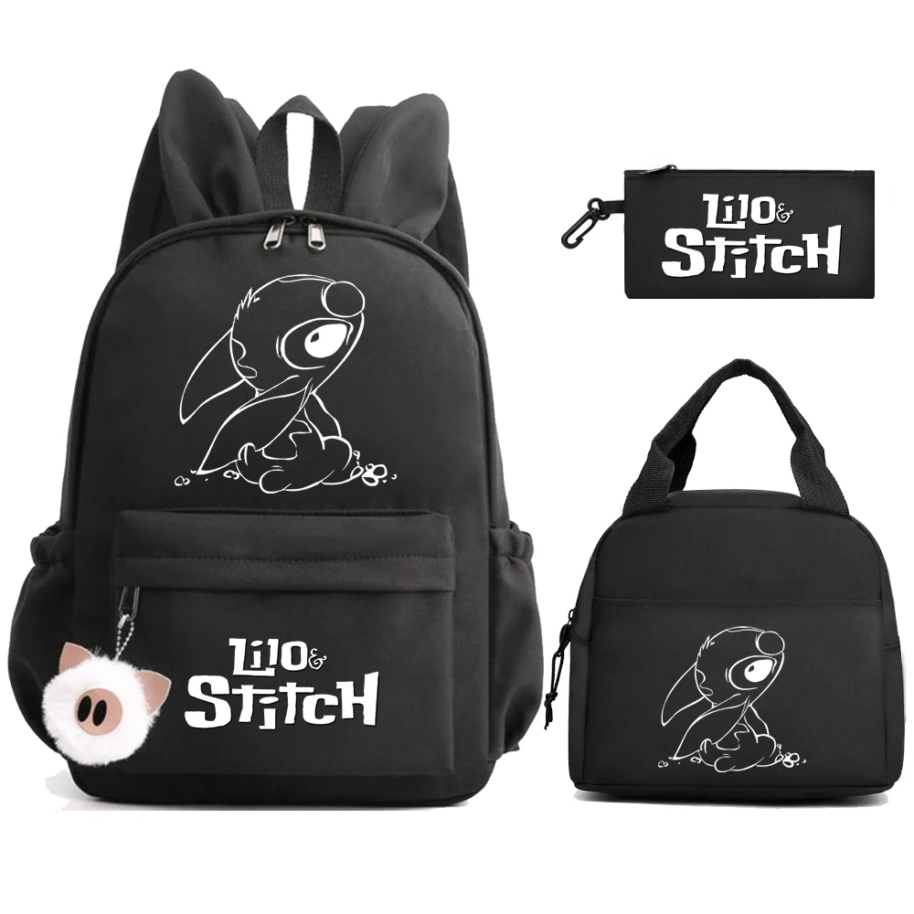 3Pcs/set Disney Lilo Stitch Cartoon Backpack Boy Teenager Back To School Large Capacity Backpack Student Lunch Bags Men Bookbag
3Pcs/set Disney Lilo Stitch Cartoon Backpack Boy Teenager Back To School Large Capacity Backpack Student Lunch Bags Men Bookbag