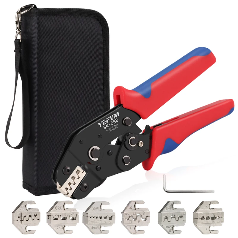 F50 Crimping Tools SN-58B Pliers Interchangeable Jaw For XH2.54/DuPont2.54/2.8/4.8/ Non-Insulated/Ferrule Terminals Ratcheting
F50 Crimping Tools SN-58B Pliers Interchangeable Jaw For XH2.54/DuPont2.54/2.8/4.8/ Non-Insulated/Ferrule Terminals Ratcheting