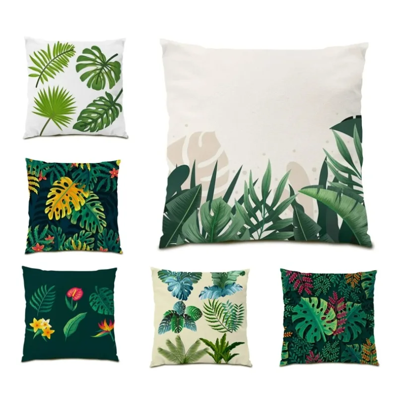 Pillowcase Square Cushion Cover Plants Decor Palm Polyester Linen Pillow Case Decoration and Table Accessories F2180
Pillowcase Square Cushion Cover Plants Decor Palm Polyester Linen Pillow Case Decoration and Table Accessories F2180