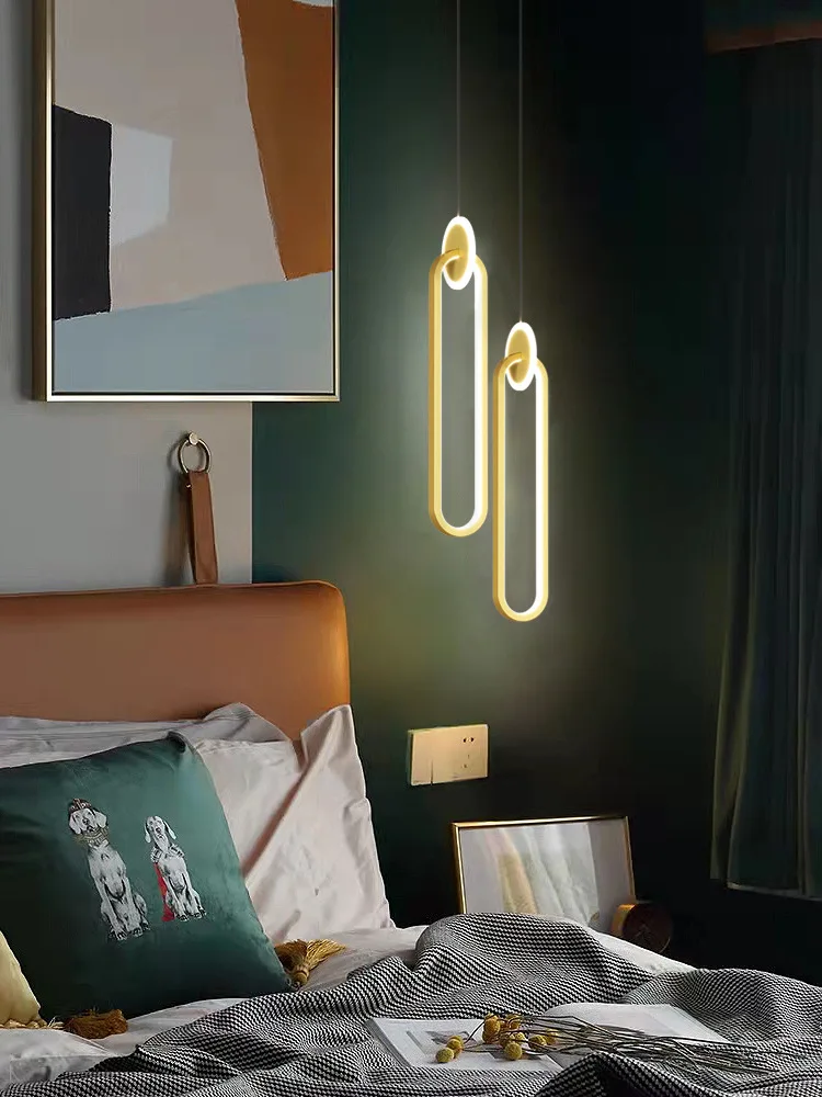 Minimalist Modern Bedroom Bedside Single Pendant Lamp Gold Metal Living Room Interior Decoration LED Lighting Fixture
Minimalist Modern Bedroom Bedside Single Pendant Lamp Gold Metal Living Room Interior Decoration LED Lighting Fixture