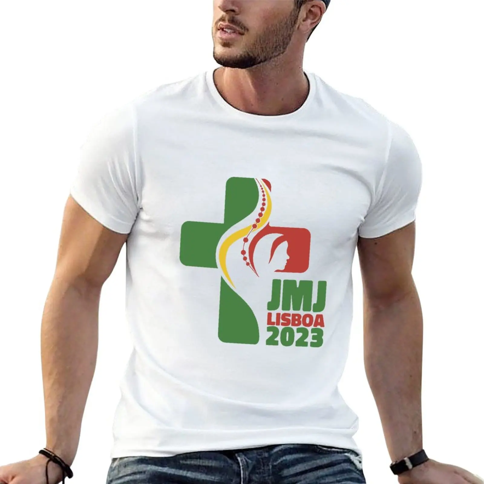 Мужская футболка с рисунком Лиссабона 2023-WYD, 2023
Мужская футболка с рисунком Лиссабона 2023-WYD, 2023