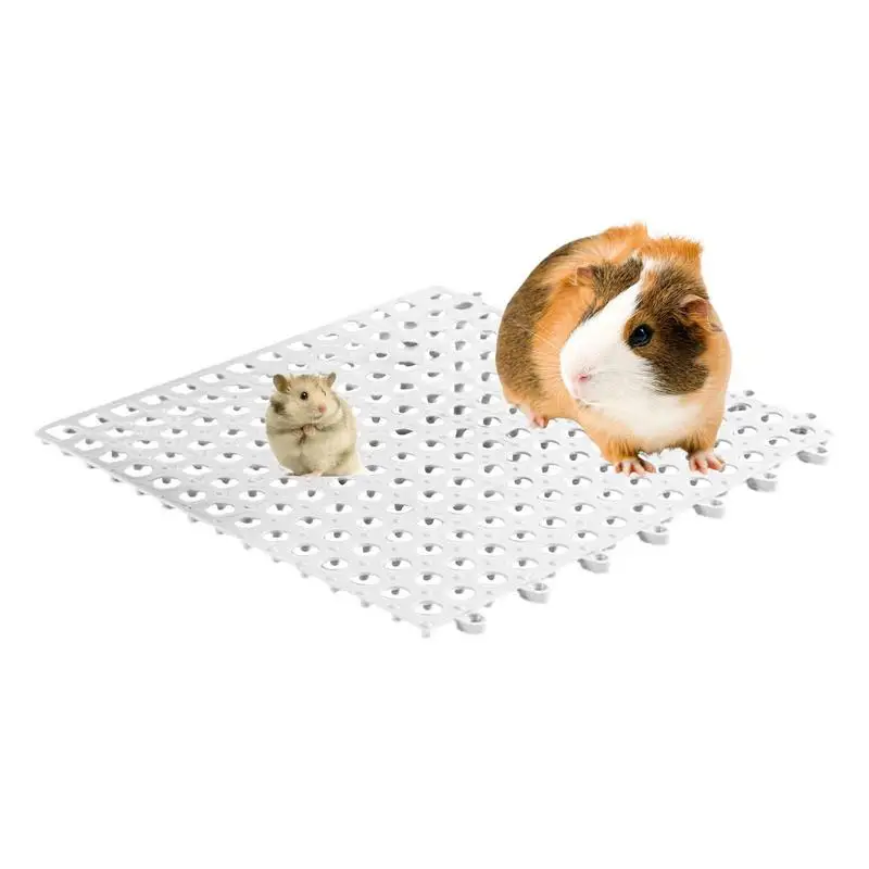 

Rabbit Cage Mat Rabbit Feet Rest Pad Bunny Cage Mat With Ventilation Round Hole Random Tailoring Bite-resistant For Hamster