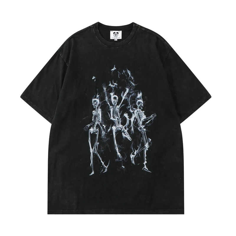 Hip Hop T shirt Men Women Oversized Skull Funny Printed Washed Cotton Short Sleeve Harajuku Vintage Fashion T shirt
Hip Hop T shirt Men Women Oversized Skull Funny Printed Washed Cotton Short Sleeve Harajuku Vintage Fashion T shirt
