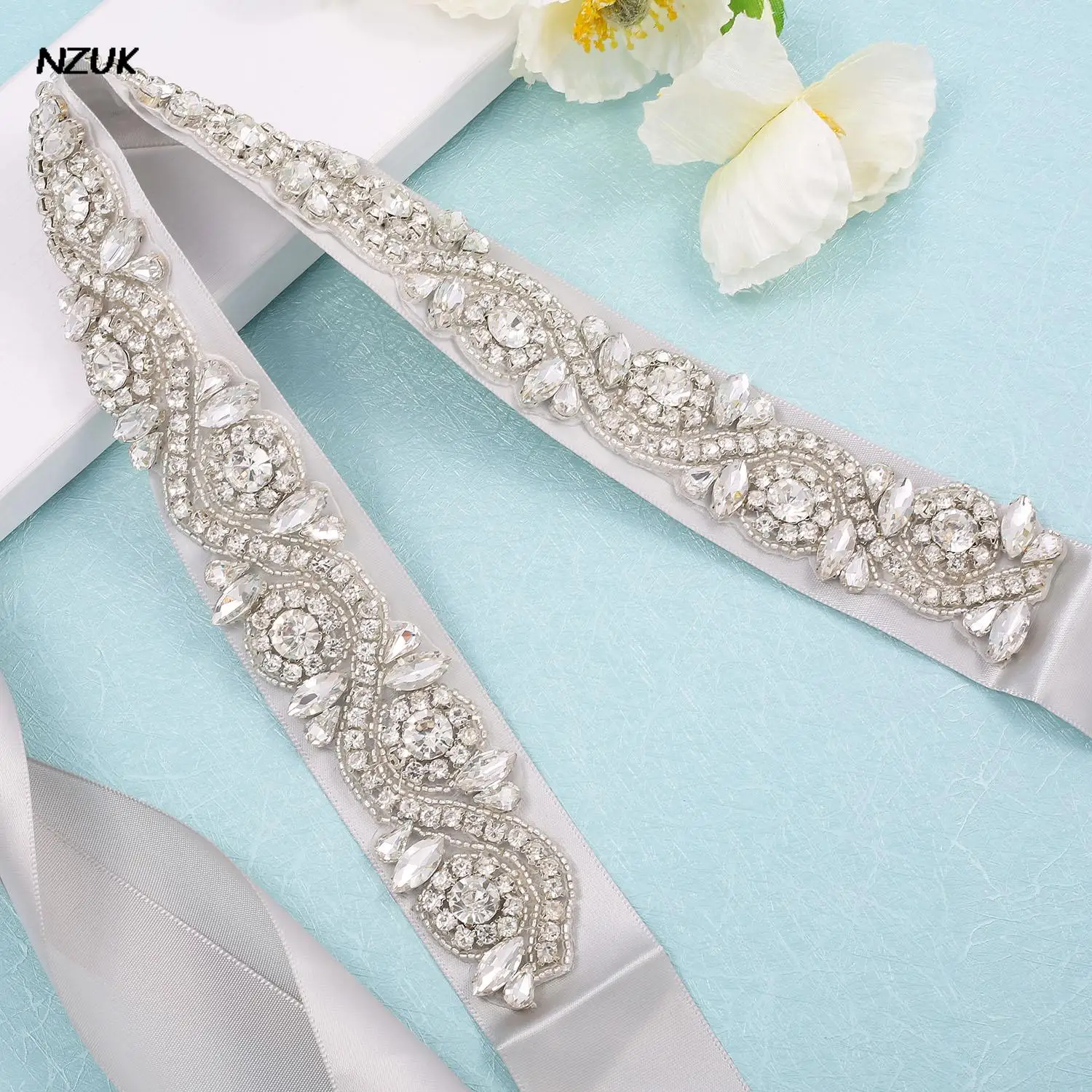 NZUK Hand Beaded Bridal Belt Silver Crystal Wedding Belt Rhinestones Wedding Sash For Bridal Accessories cintura damigella
NZUK Hand Beaded Bridal Belt Silver Crystal Wedding Belt Rhinestones Wedding Sash For Bridal Accessories cintura damigella