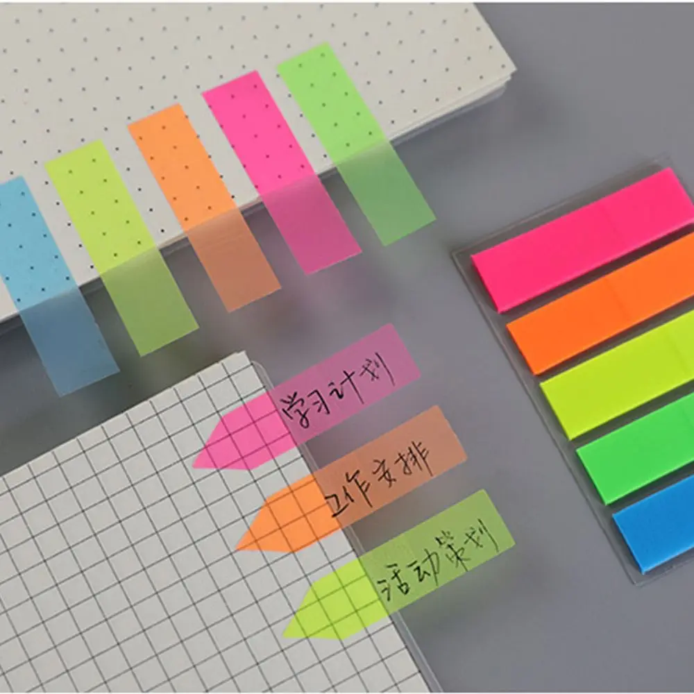 

Memo Sticker Paper Fluorescent Paper Candy Color Sticky Notes Fluorescent Memo Pad Colored Memo Pad Bookmark Marker Sticker