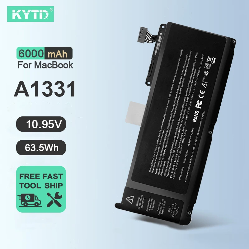 KYTD NEW A1331 A1342 Laptop Battery For Apple MacBook 13.3"A1342 Unibody MC207LL/A MC516LL/A 020-6809-A High quality battery
KYTD NEW A1331 A1342 Laptop Battery For Apple MacBook 13.3"A1342 Unibody MC207LL/A MC516LL/A 020-6809-A High quality battery