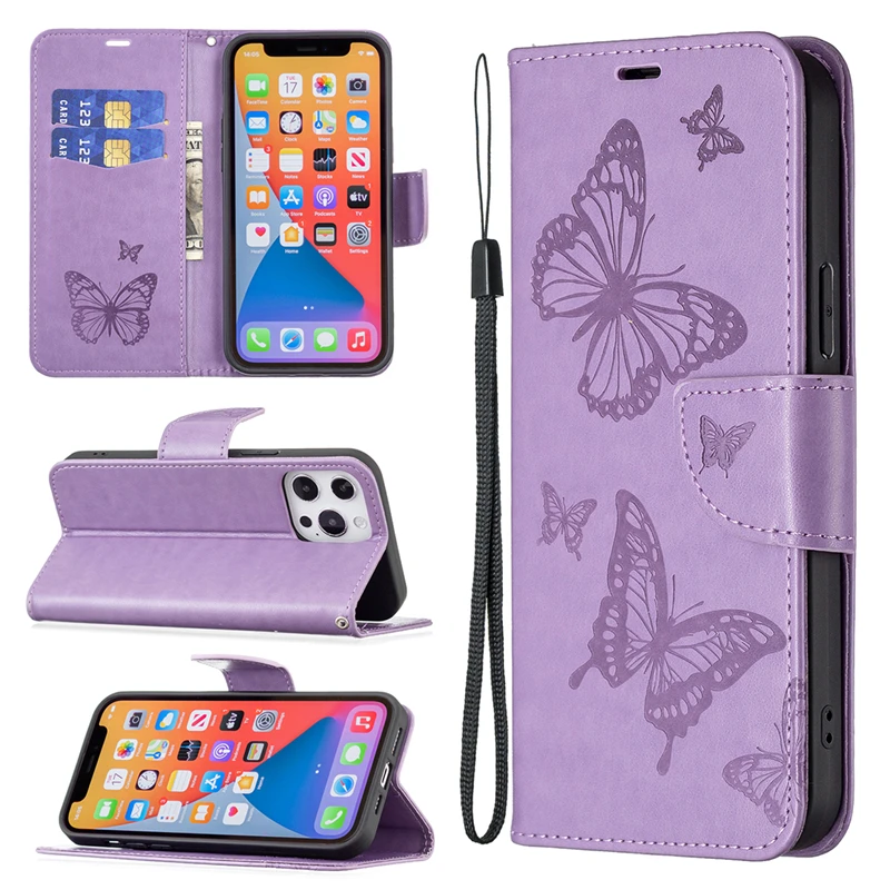 

Butterfly Leather Case For Huawei P Smart Plus 2019 P50 Pro P40 Lite E P30 P20 Nova 5i 4E 3i Mate 30 Pro Flip Wallet Book Cases