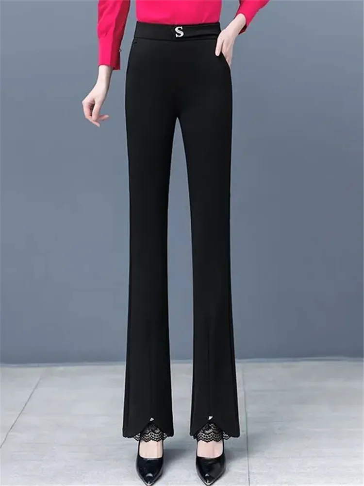 Spring Summer Women Clothes Elasticity Bell Bottom Pants High Waist Elegant Fashion Flared Trousers Ladies Black Pant Pantalones
Spring Summer Women Clothes Elasticity Bell Bottom Pants High Waist Elegant Fashion Flared Trousers Ladies Black Pant Pantalones