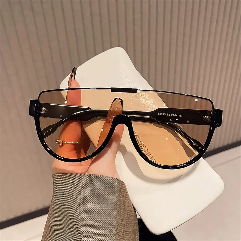 

Vintage Semi-round Sunglasses Fashion Outdoor Goggle Shades Half Frame Glasses Oversized Sun Glasses Trending UV400 Eyewear