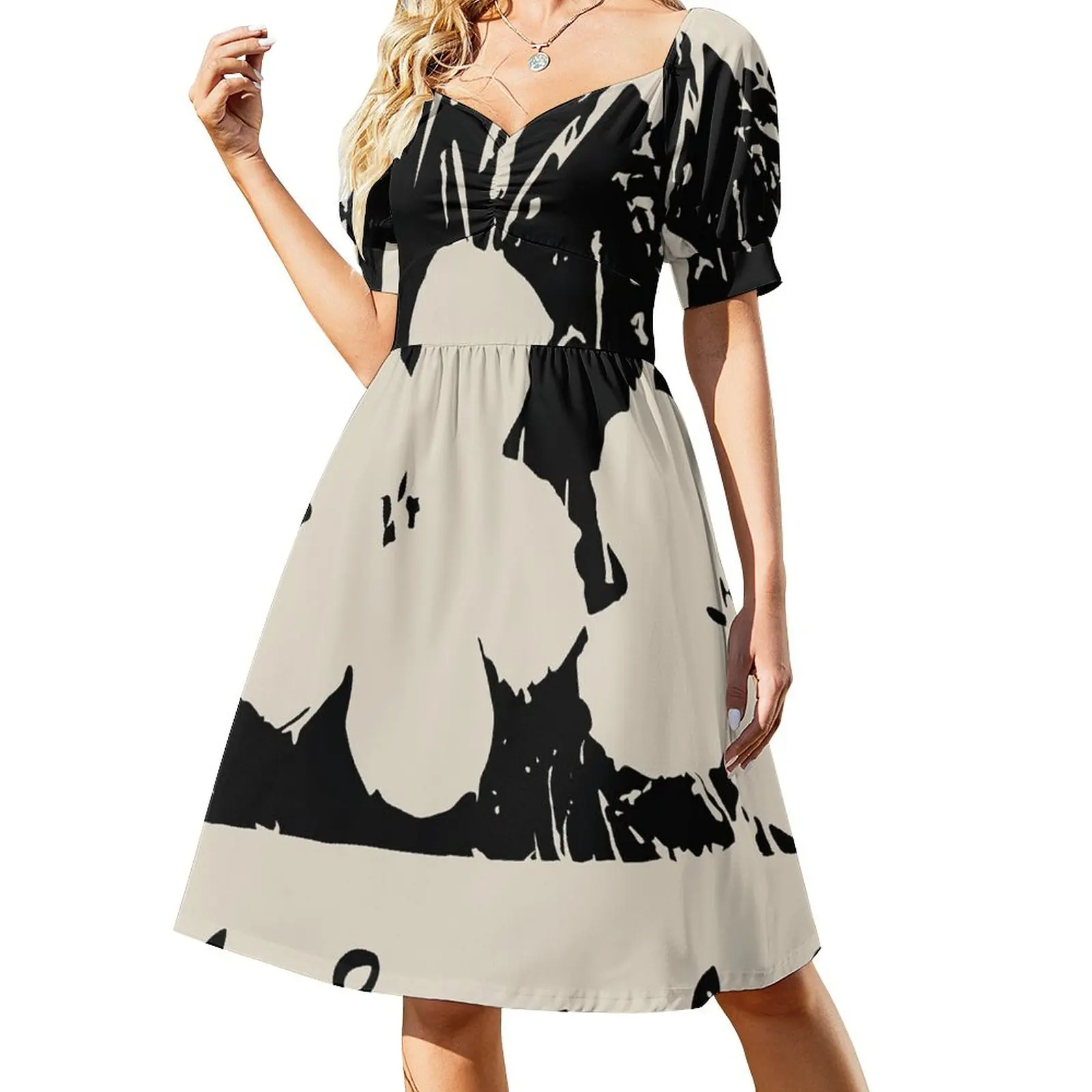 

Andy Warhol Flowers Black And White Sleeveless Dress woman dress Womens dresses dress for women 2023 Women's summer dresses