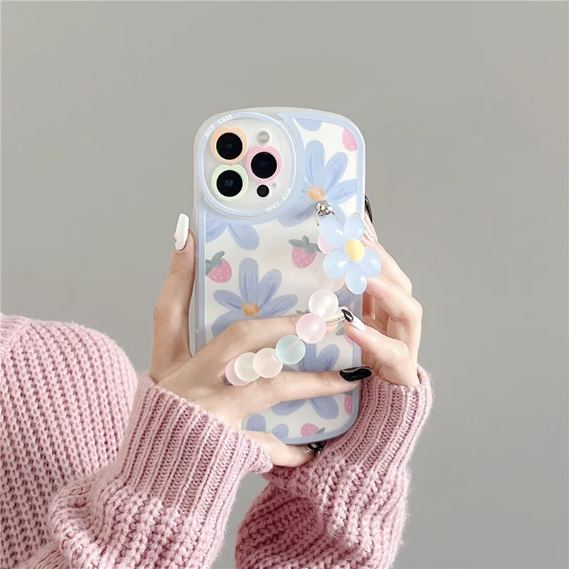 Cute 3D Flower Wrist Phone Chain Soft Phone Case for iphone 12 14 Pro Max 13 MiNi 11 XR X XS 7 8 plus SE 3 Lens Protective Cover
Cute 3D Flower Wrist Phone Chain Soft Phone Case for iphone 12 14 Pro Max 13 MiNi 11 XR X XS 7 8 plus SE 3 Lens Protective Cover
