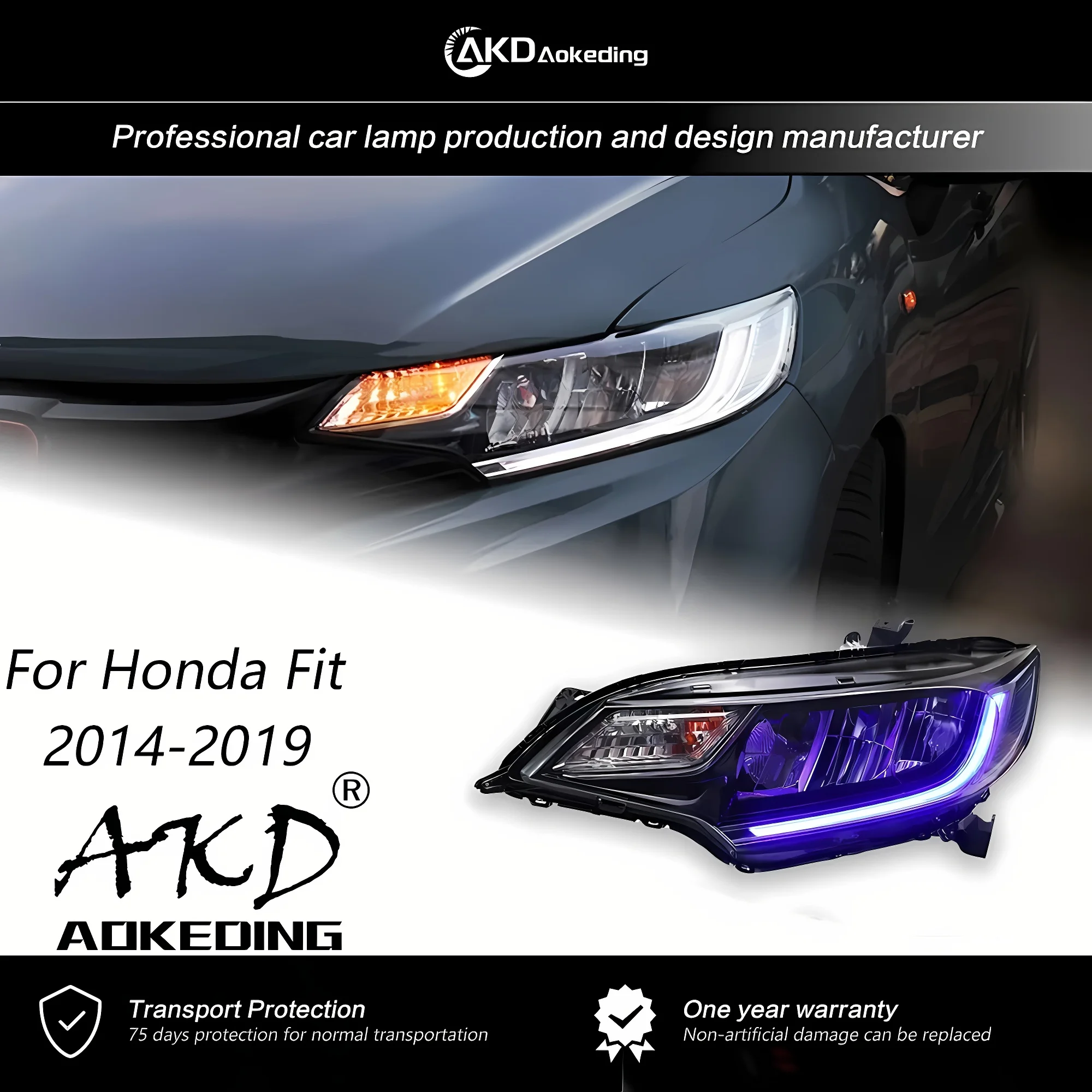 AKD Front Lamp for Honda Fit Jazz Headlights 2014-2019 Jazz LED Head Lamp LED DRL Angel Eye Dynamic Signal Auto Accessories 2PCS
AKD Front Lamp for Honda Fit Jazz Headlights 2014-2019 Jazz LED Head Lamp LED DRL Angel Eye Dynamic Signal Auto Accessories 2PCS