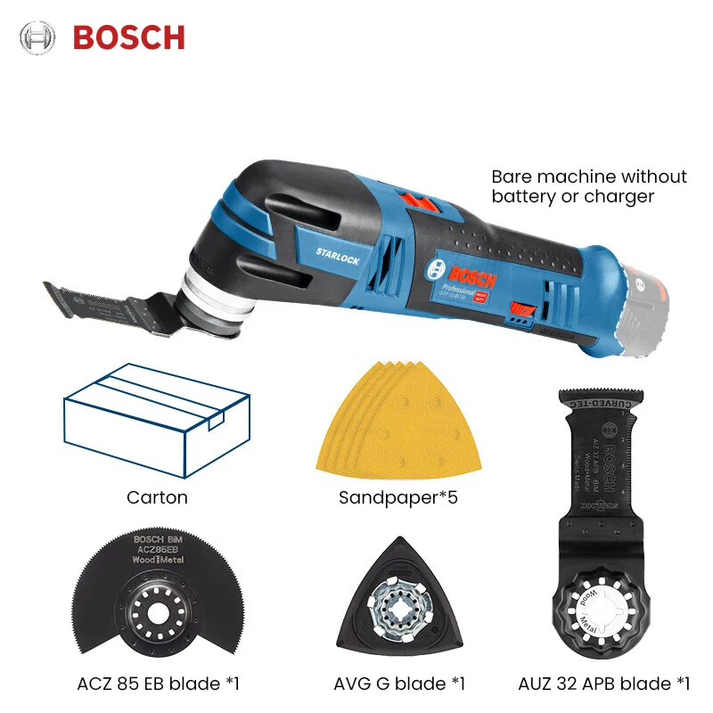 

Bosch GOP 12V-28 Cordless Oscillating Multi-Tools 6 Gears 20000 rpm Electric Cutter Grinding Machine Brushless Carpentry Tools