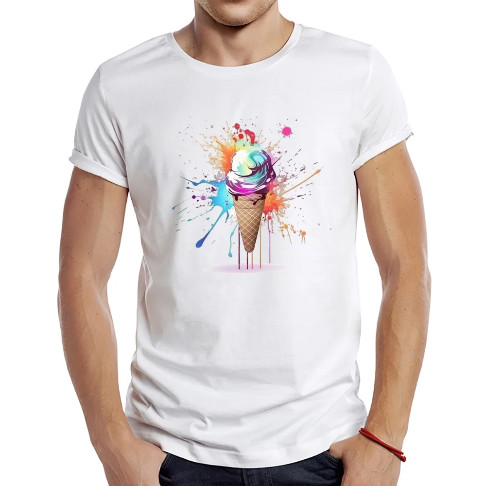 2023 Men's New Painted Ice Cream Design Short Sleeve T-Shirt Cool Printed Tops Hipster Tee
2023 Men's New Painted Ice Cream Design Short Sleeve T-Shirt Cool Printed Tops Hipster Tee