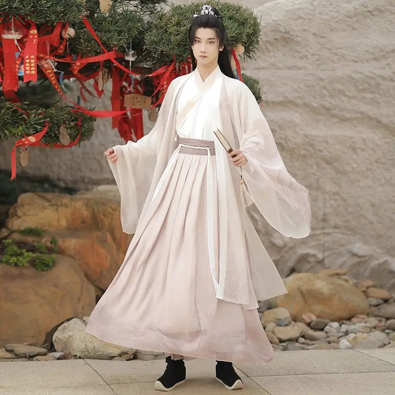 

Original Hanfu made in Song Dynasty, fresh and elegant suit for male and female couples, daily stage performance clothes