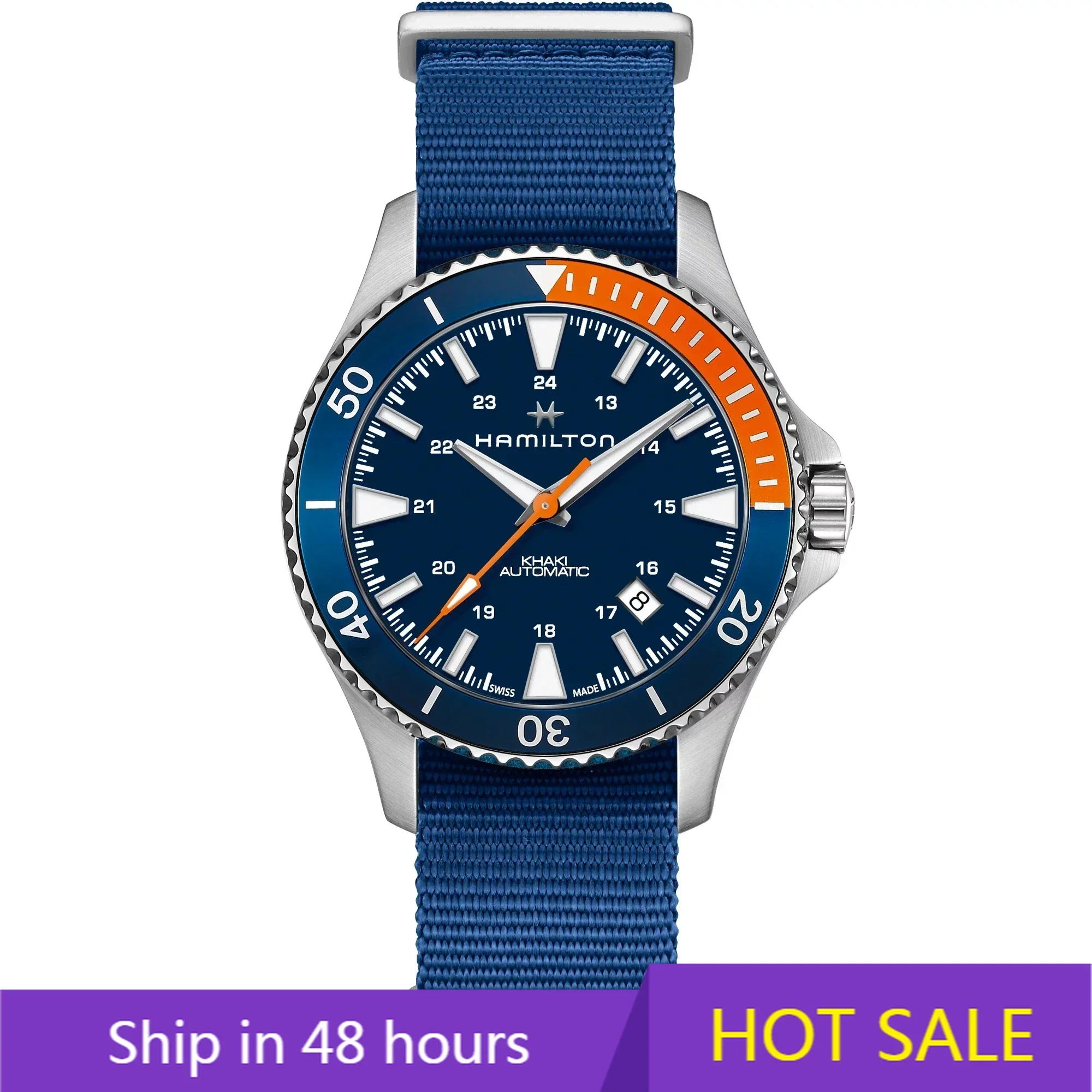 Hamilton Men's Quartz Watches Sport Casual Knitted Canvas Stainless Steel Band Exquisite Luxury Brand 3Bar Waterproof CN
Hamilton Men's Quartz Watches Sport Casual Knitted Canvas Stainless Steel Band Exquisite Luxury Brand 3Bar Waterproof CN