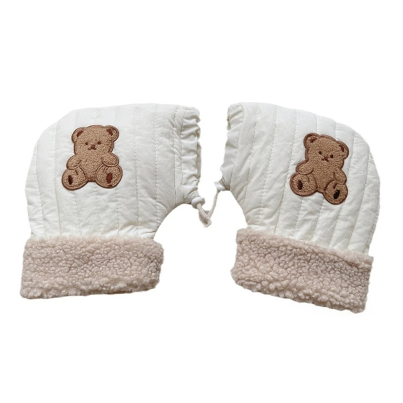 

1 пара детских перчаток для самоката с мультяшным медведем, детские варежки для балансировки автомобиля, теплые и мягкие грелки