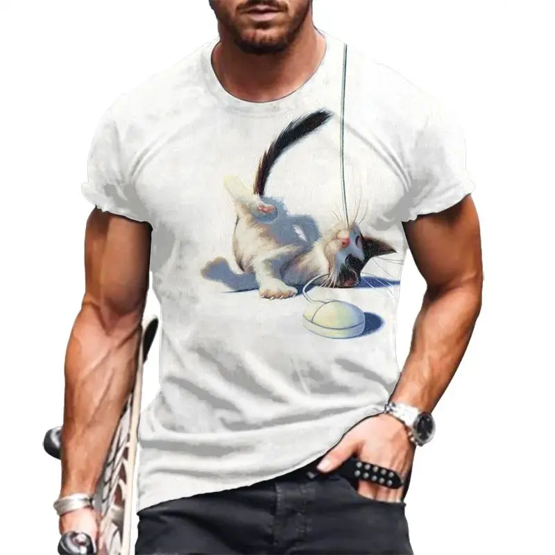 Summer Men 3d Printed Hip Hop Funny Funny Animal T-Shirt Fashion O Collar Short Sleeve Personality Plus Size Breathable Top
Summer Men 3d Printed Hip Hop Funny Funny Animal T-Shirt Fashion O Collar Short Sleeve Personality Plus Size Breathable Top