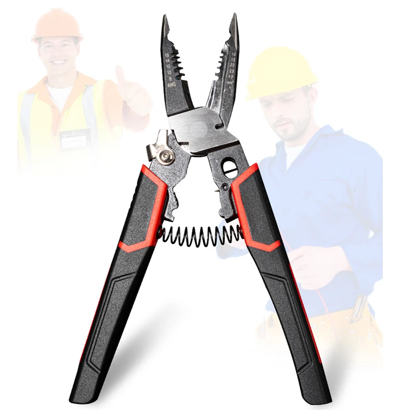 Плоскогубцы с иглами 8,5 дюйма, плоскогубцы с длинным носом для обжима, сгибания, зачистки с блокировкой безопасности, подпружиненный резак для проводов, ручные инструменты 
Плоскогубцы с иглами 8,5 дюйма, плоскогубцы с длинным носом для обжима, сгибания, зачистки с блокировкой безопасности, подпружиненный резак для проводов, ручные инструменты