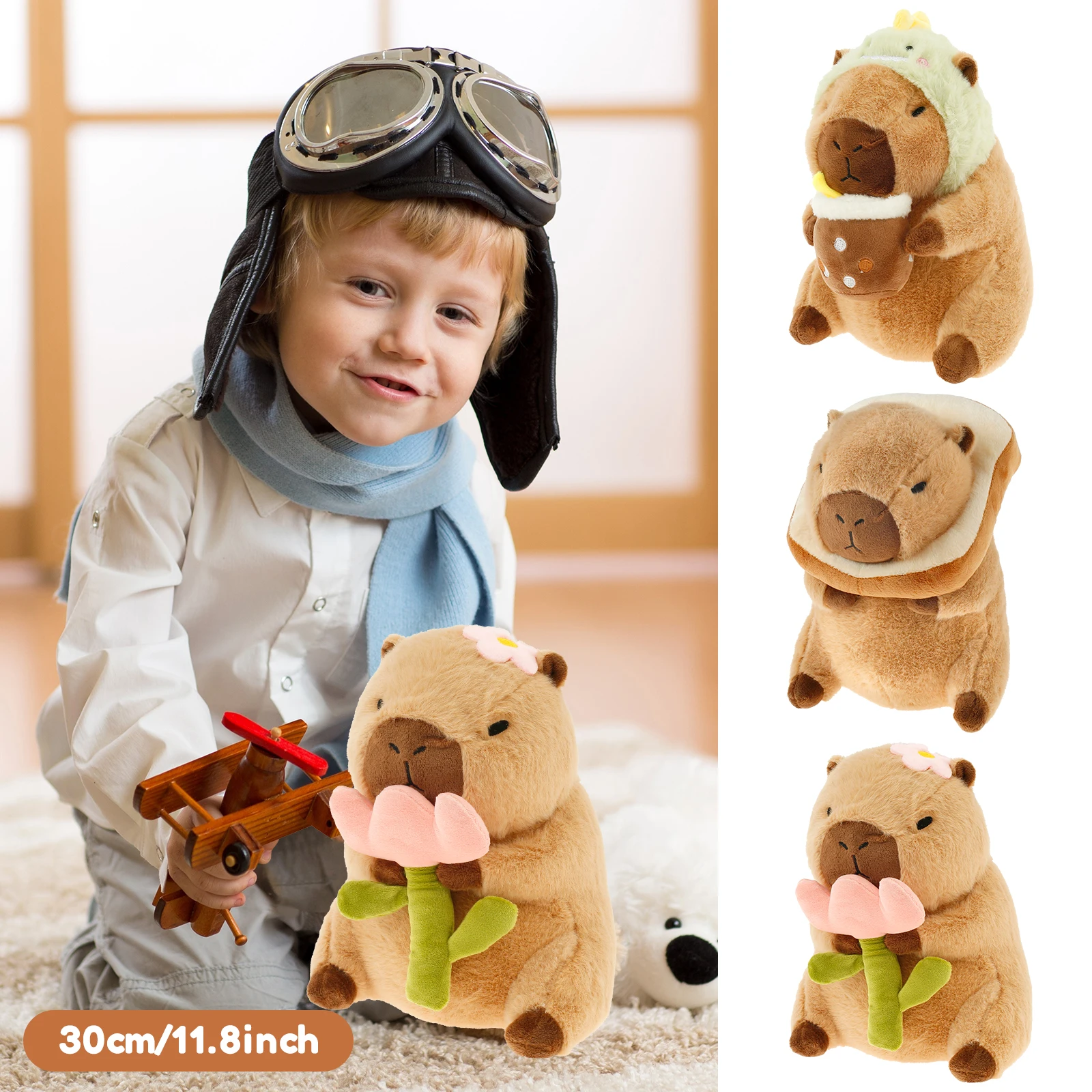 New Capybara Plush Toy 12inch Cute Capybara Stuffed Toy Ultra-Soft Capybara Plush Doll Plushie Pillow Adorable Cartoon Capybara
New Capybara Plush Toy 12inch Cute Capybara Stuffed Toy Ultra-Soft Capybara Plush Doll Plushie Pillow Adorable Cartoon Capybara